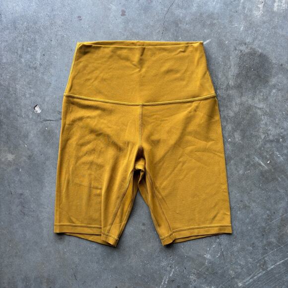 Lululemon Align Short 8" Women's 4 Gold Spice Athleisure Nulu Yoga Bike Shorts - Picture 1 of 8